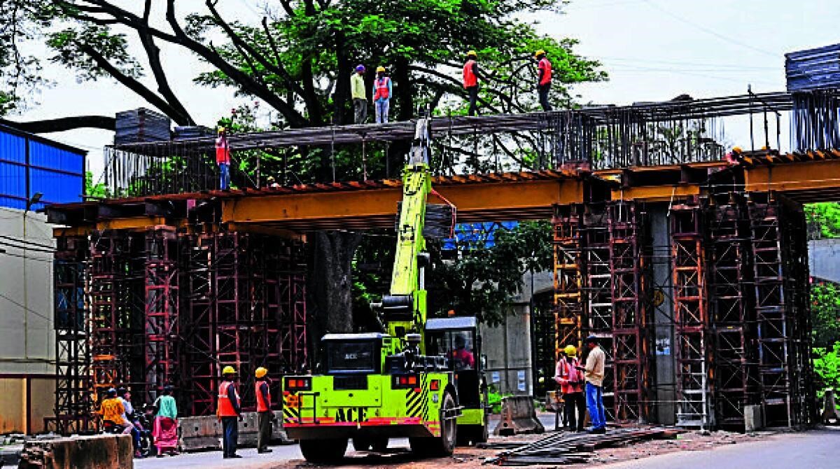 Ejipura flyover work progresses, December target set