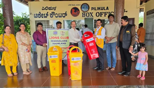 Lions Club donates bins to Pilikula