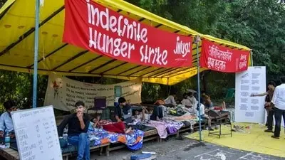 JNU students enter 12th day of hunger strike