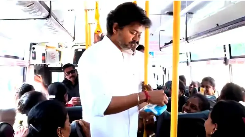 Vijay launches expanded free bus travel scheme