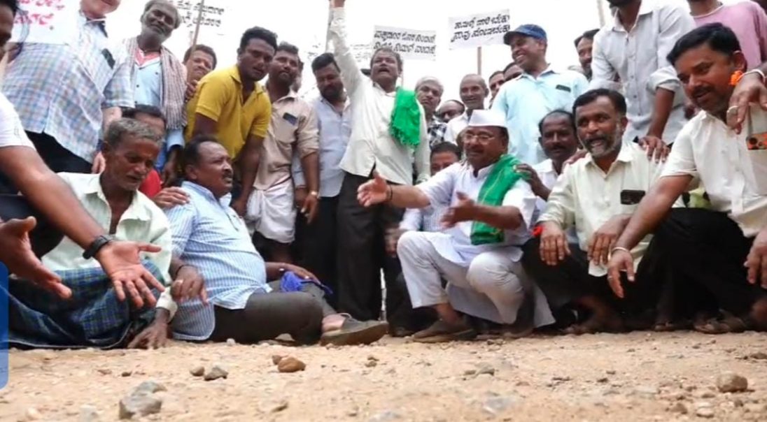 Shigli villagers protest poor roads and basic facilities