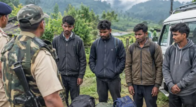 4 suspected illegal immigrants found  