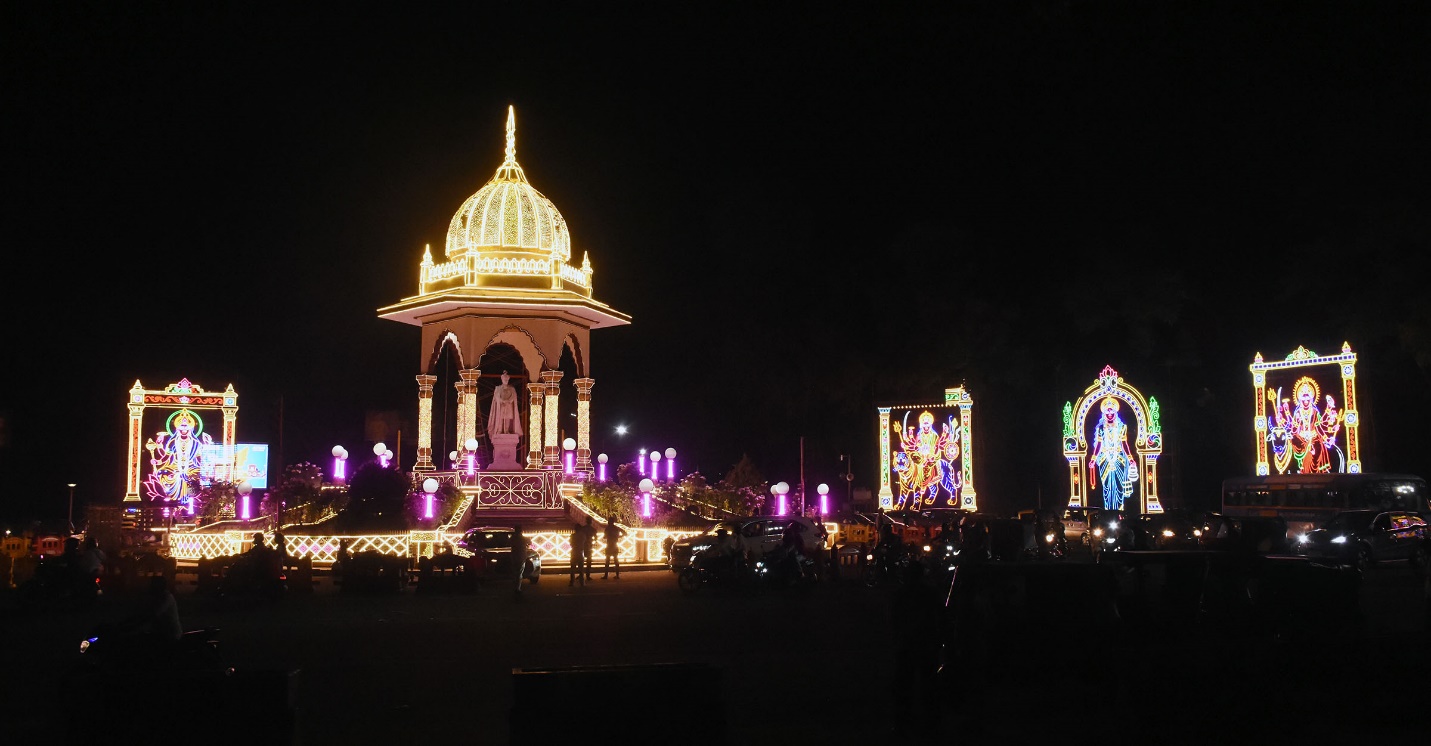 JCW Circle glows in Dasara Colours, lights up Mysuru