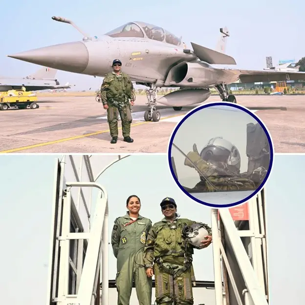 President Droupadi Murmu Flies in Rafale Fighter Jet from Ambala Airbase