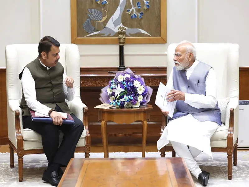 Maharashtra CM Fadnavis meets PM Modi for flood aid