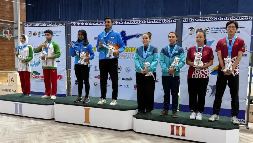 India shines with medals at Asian Shooting