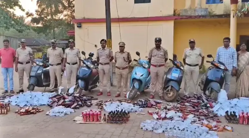 Goa liquor smuggling busted in Karwar forest area