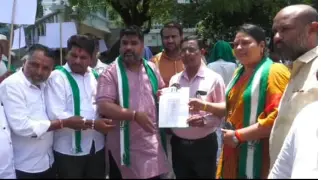 JDS Protests Against Bidadi Township, Seeks Project Withdrawal Immediately
