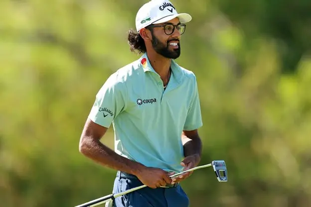 Akshay Bhatia struggles as four share lead