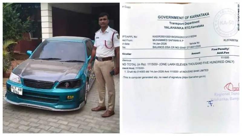 Student Fined Rs 1.11 Lakh for Modified Car Silencer